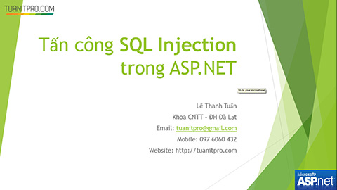 Tấn công SQL Injection trong ASP.NET