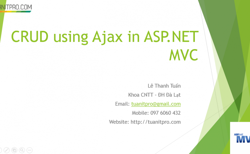 CRUD using Ajax in ASP.NET MVC
